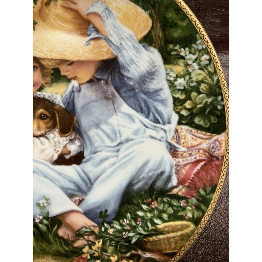 "Reco “A Time To Love" Collector Plate Sandra Kuck 1989 March of Dimes #12305C - Picture 6 of 8